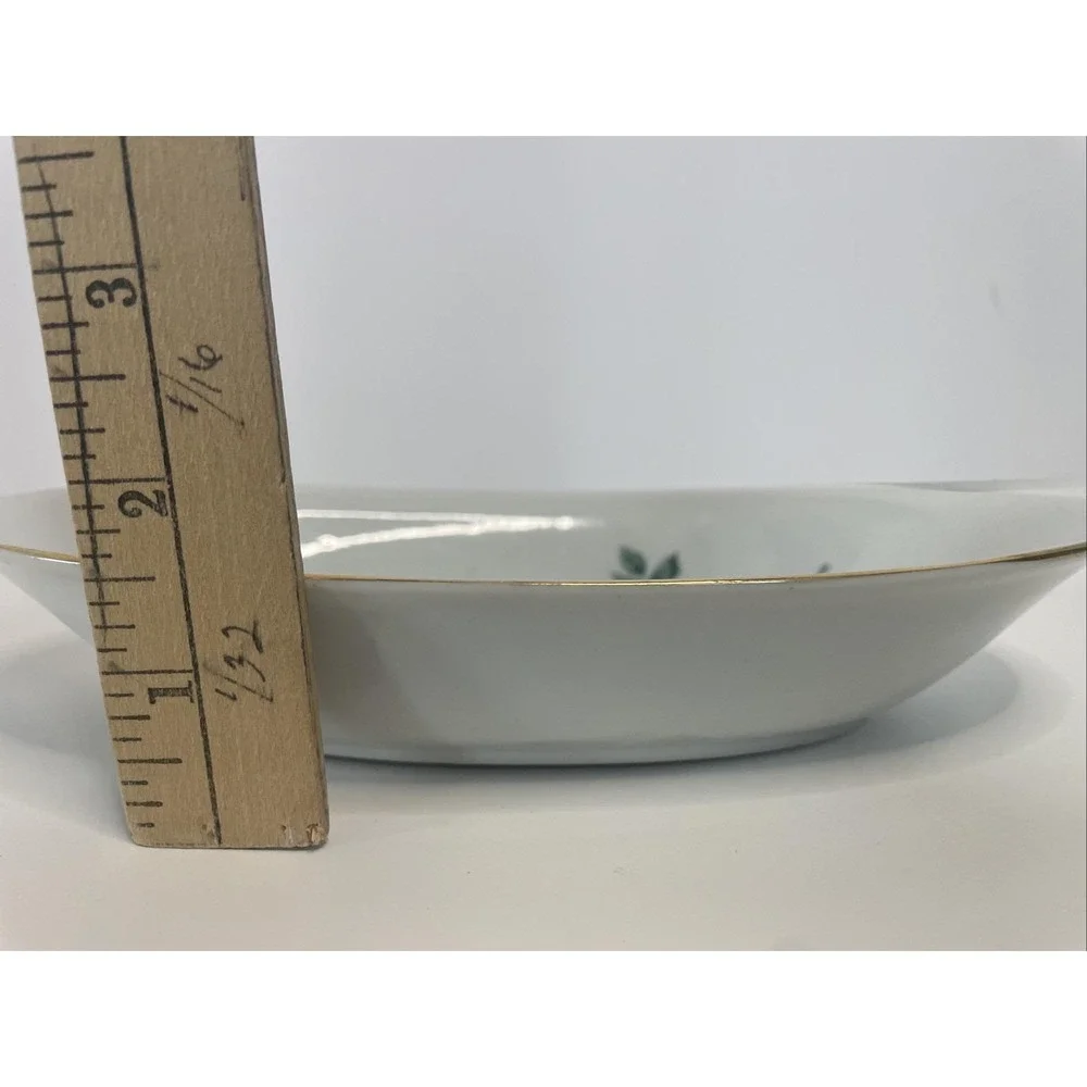 Tilso Japan Vintage Butter Dish Trinket Dish Shades of Blue Roses - Picture 16 of 16